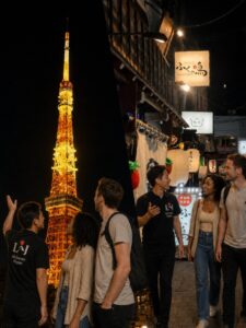 Tokyo Tower & Tamachi Evening Tour(Zojoji Temple & Tokyo Tower Walk + Tamachi Izakaya Hopping)