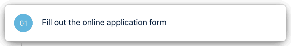 01 Fill out the online application form